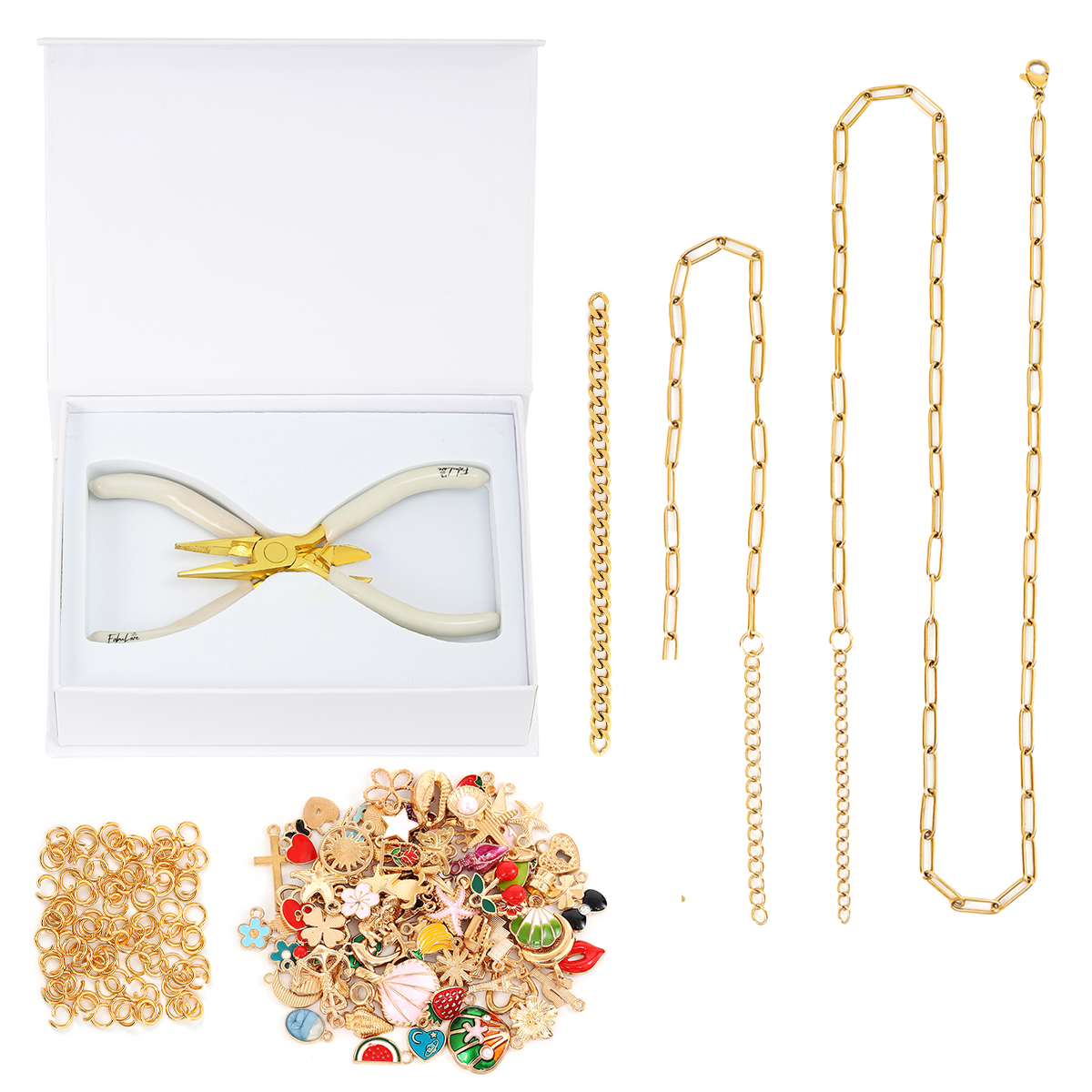 FabuLove DIY Sieraden Set 100+ Bedels – Jouw Stijl, Jouw Creatie - Vizzaro