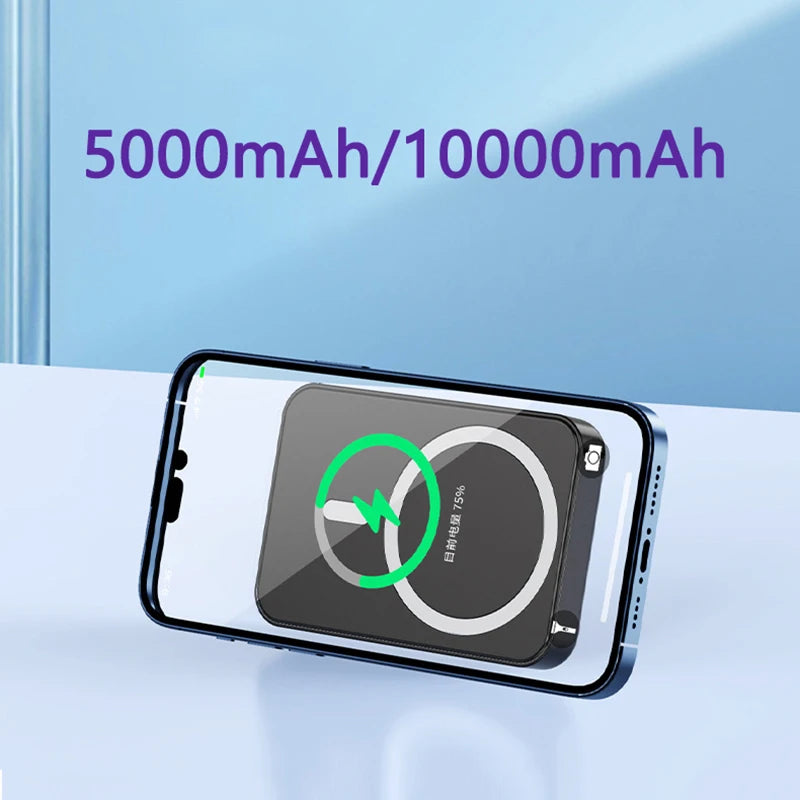 🔋 VOLTRIX™ Magnetische Powerbank – 10.000mAh Draadloos gemak - Vizzaro