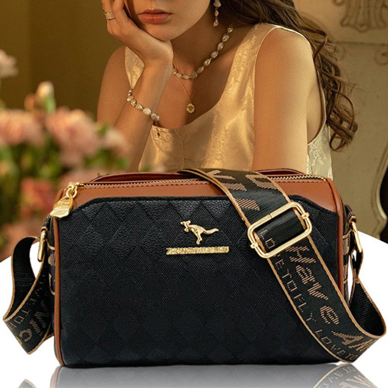✨ Luxe Diamantpatroon Crossbody Tas – Grote Capaciteit & 3 Lagen