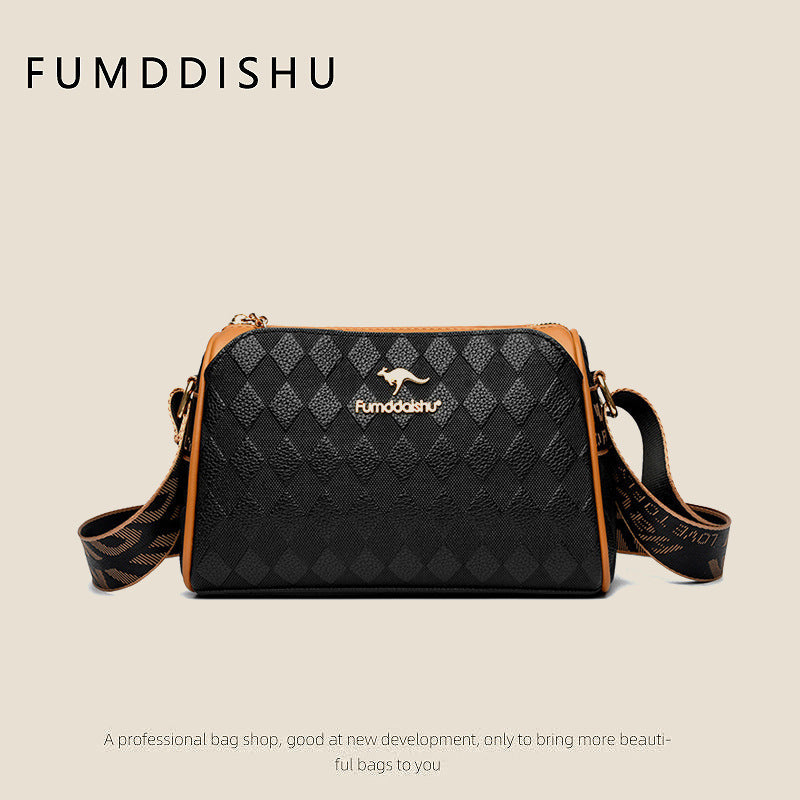 ✨ Luxe Diamantpatroon Crossbody Tas – Grote Capaciteit & 3 Lagen