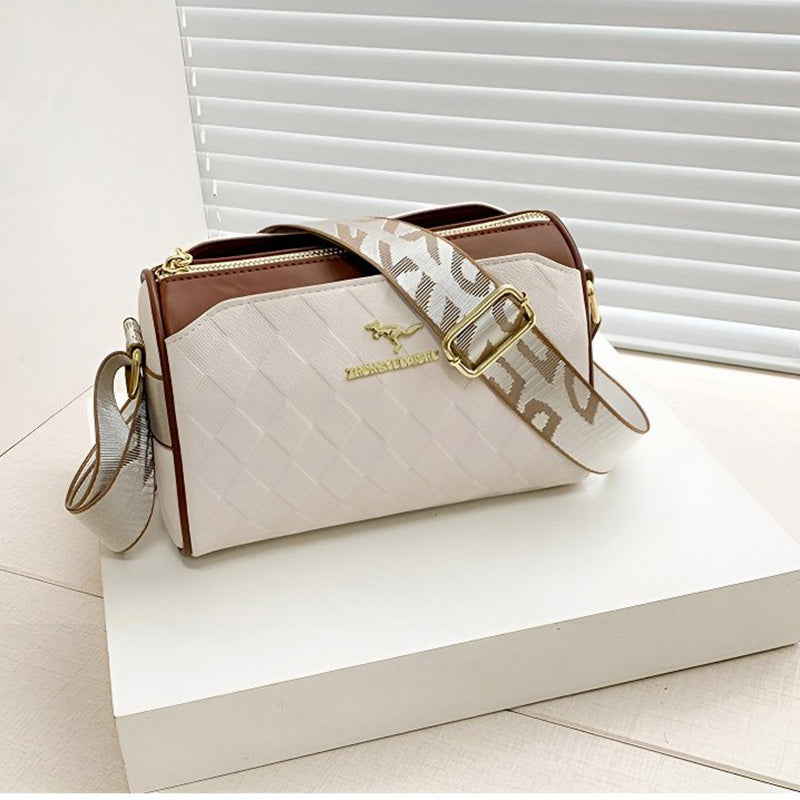 ✨ Luxe Diamantpatroon Crossbody Tas – Grote Capaciteit & 3 Lagen