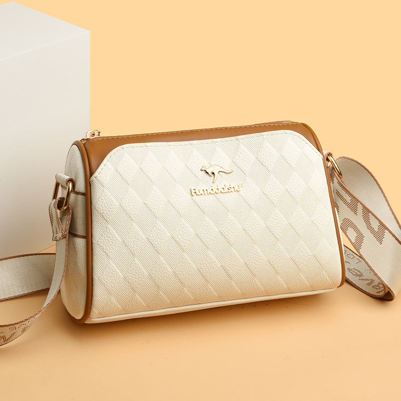 ✨ Luxe Diamantpatroon Crossbody Tas – Grote Capaciteit & 3 Lagen