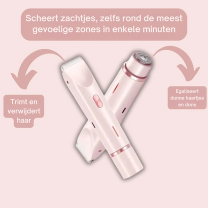 Lady Scheerapparaat 2-in-1 – Zijdezacht, pijnloos & snel