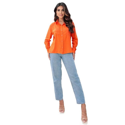 [Koop 1 en Krijg 2] Dames Casual Shirt Lange Mouwen met Elegante Pocket - Vizzaro