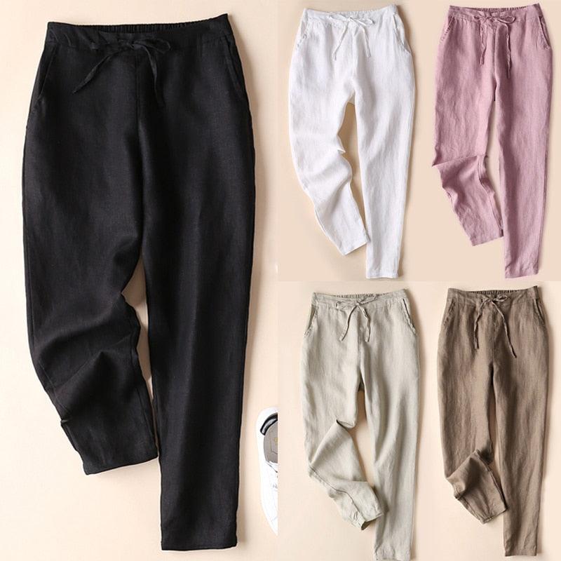 Linnen Damesbroek – Comfortabele Pasvorm & Elegante Look - Vizzaro