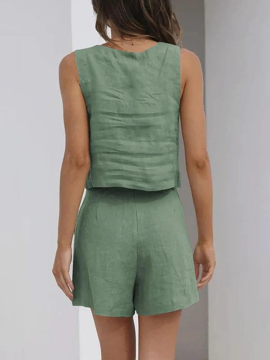 Vrouwelijke Set Korte Broek en Casual Top Klair *Outlet* - Vizzaro