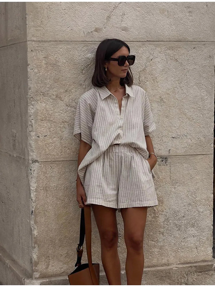 SORELLE™ Linnen Set – Zomerse Stijl & Ultiem Comfort in Eén Look | Ademend, Elegant & Klaar voor Elke Dag - Vizzaro