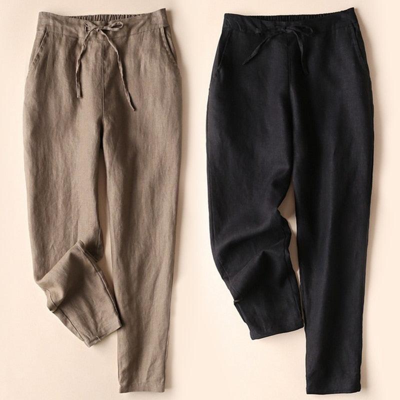 Linnen Damesbroek – Comfortabele Pasvorm & Elegante Look - Vizzaro