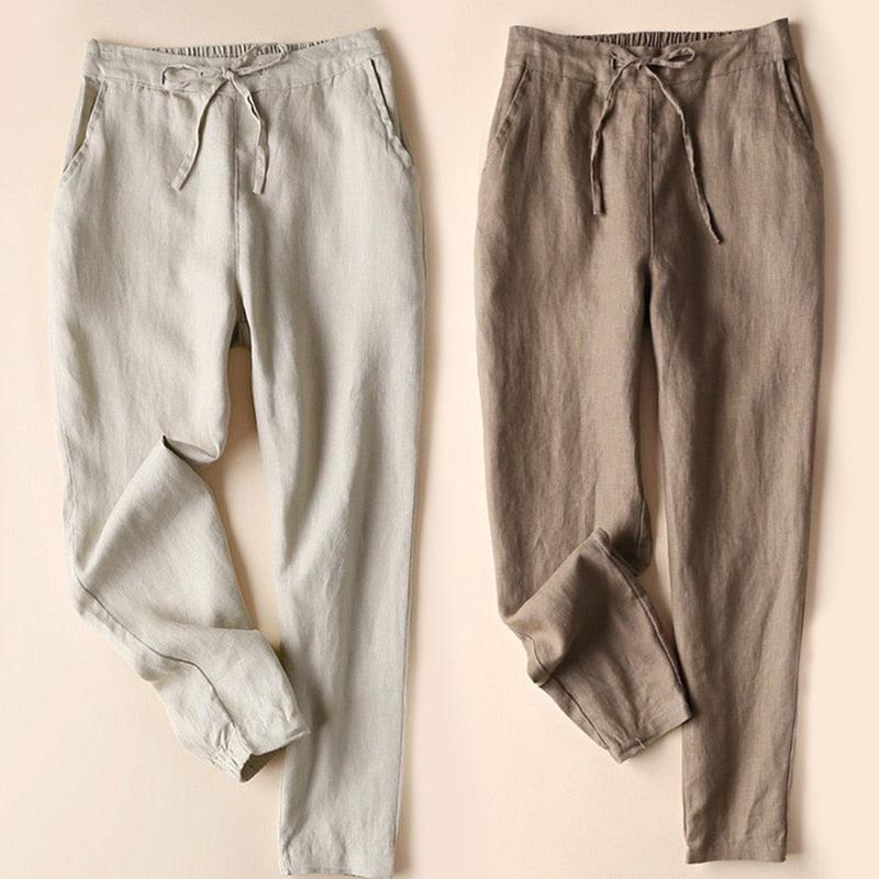 Linnen Damesbroek – Comfortabele Pasvorm & Elegante Look - Vizzaro