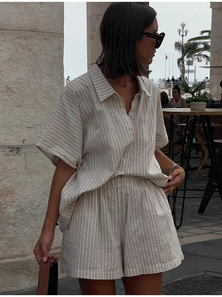 SORELLE™ Linnen Set – Zomerse Stijl & Ultiem Comfort in Eén Look | Ademend, Elegant & Klaar voor Elke Dag - Vizzaro