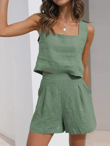 Vrouwelijke Set Korte Broek en Casual Top Klair *Outlet* - Vizzaro