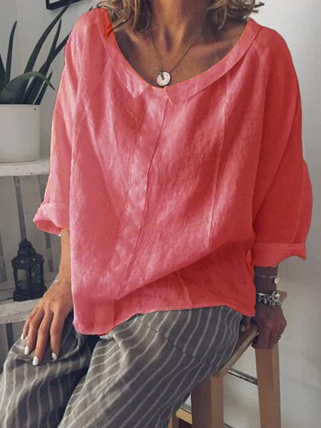 Lange Damesjurk van Linnen – Comfortabele Zomerjurk zonder Sluiting – Tijdloze Casual Stijl voor Elke Dag - Vizzaro