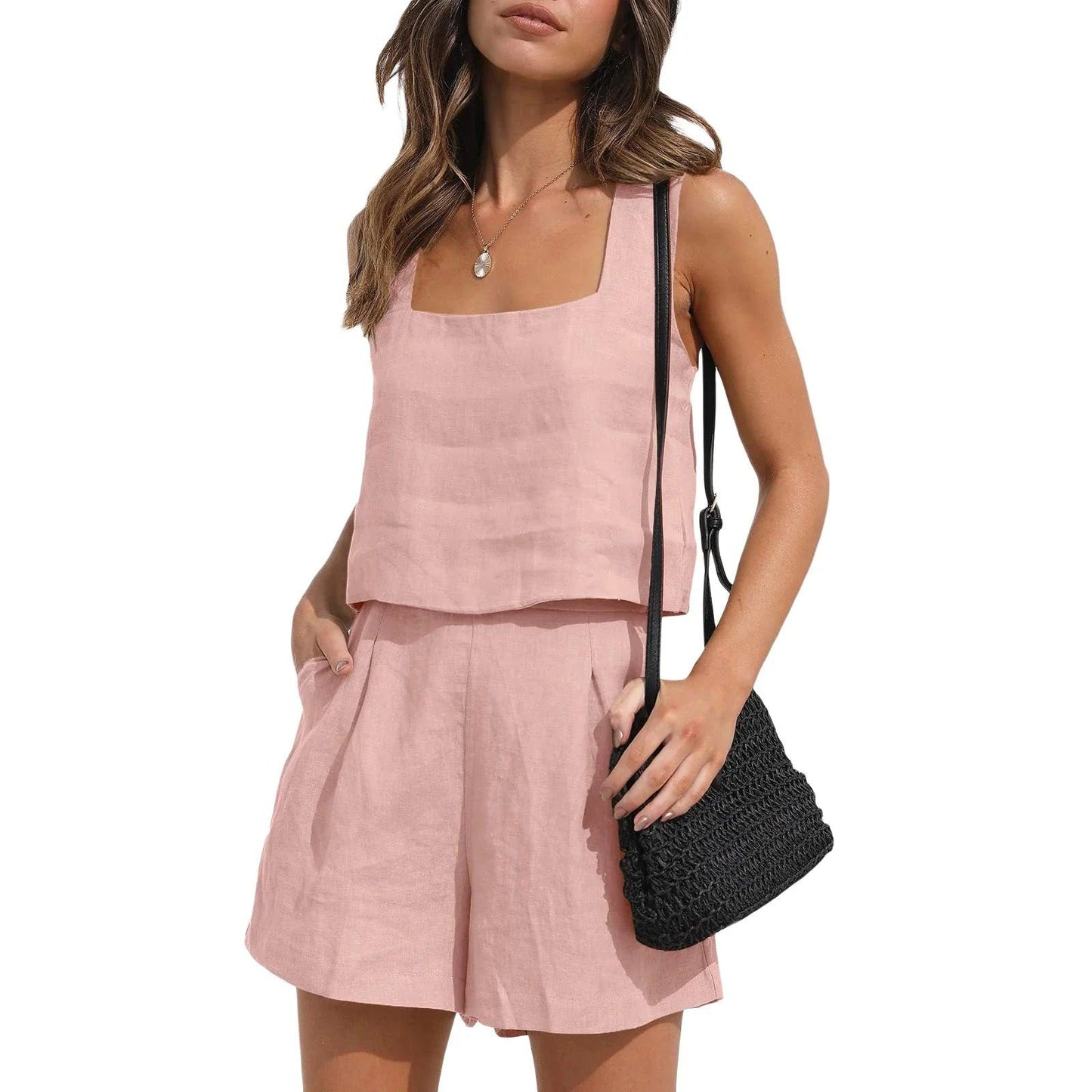 Vrouwelijke Set Korte Broek en Casual Top Klair *Outlet* - Vizzaro