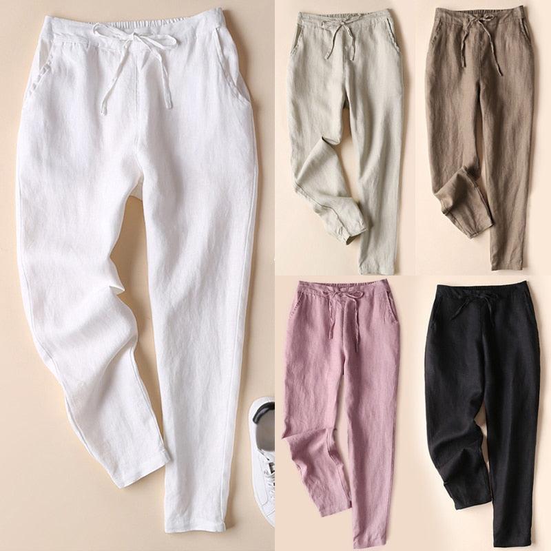 Linnen Damesbroek – Comfortabele Pasvorm & Elegante Look - Vizzaro
