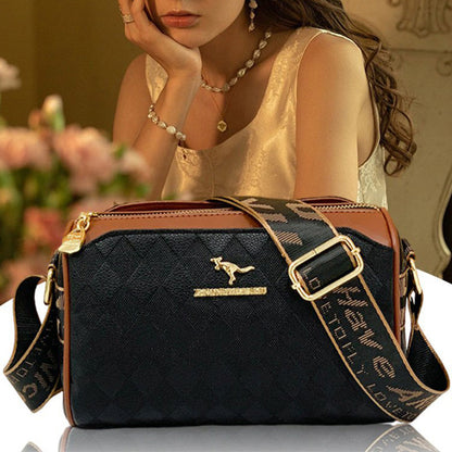 ✨ Luxe Diamantpatroon Crossbody Tas – Grote Capaciteit & 3 Lagen