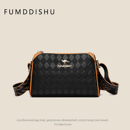 ✨ Luxe Diamantpatroon Crossbody Tas – Grote Capaciteit & 3 Lagen