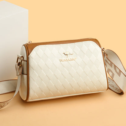 ✨ Luxe Diamantpatroon Crossbody Tas – Grote Capaciteit & 3 Lagen