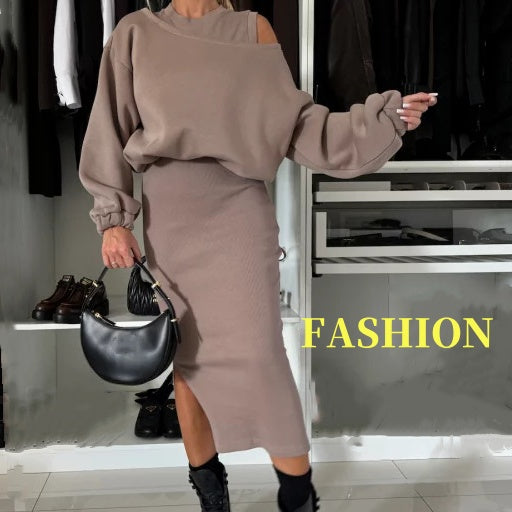 Dames Top & Mouwloze Jurk 2-delige Set