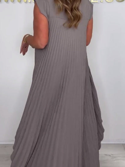 Laney Geplooide Midi Top en Wijde Broek Set
